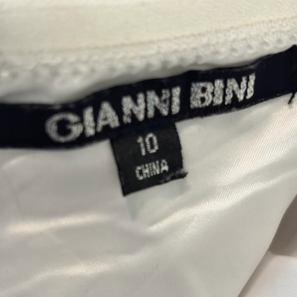 Women’s Gianni Bini Strapless Dress Size 10 White with Black Stripes 27 1/2” - Picture 5 of 6